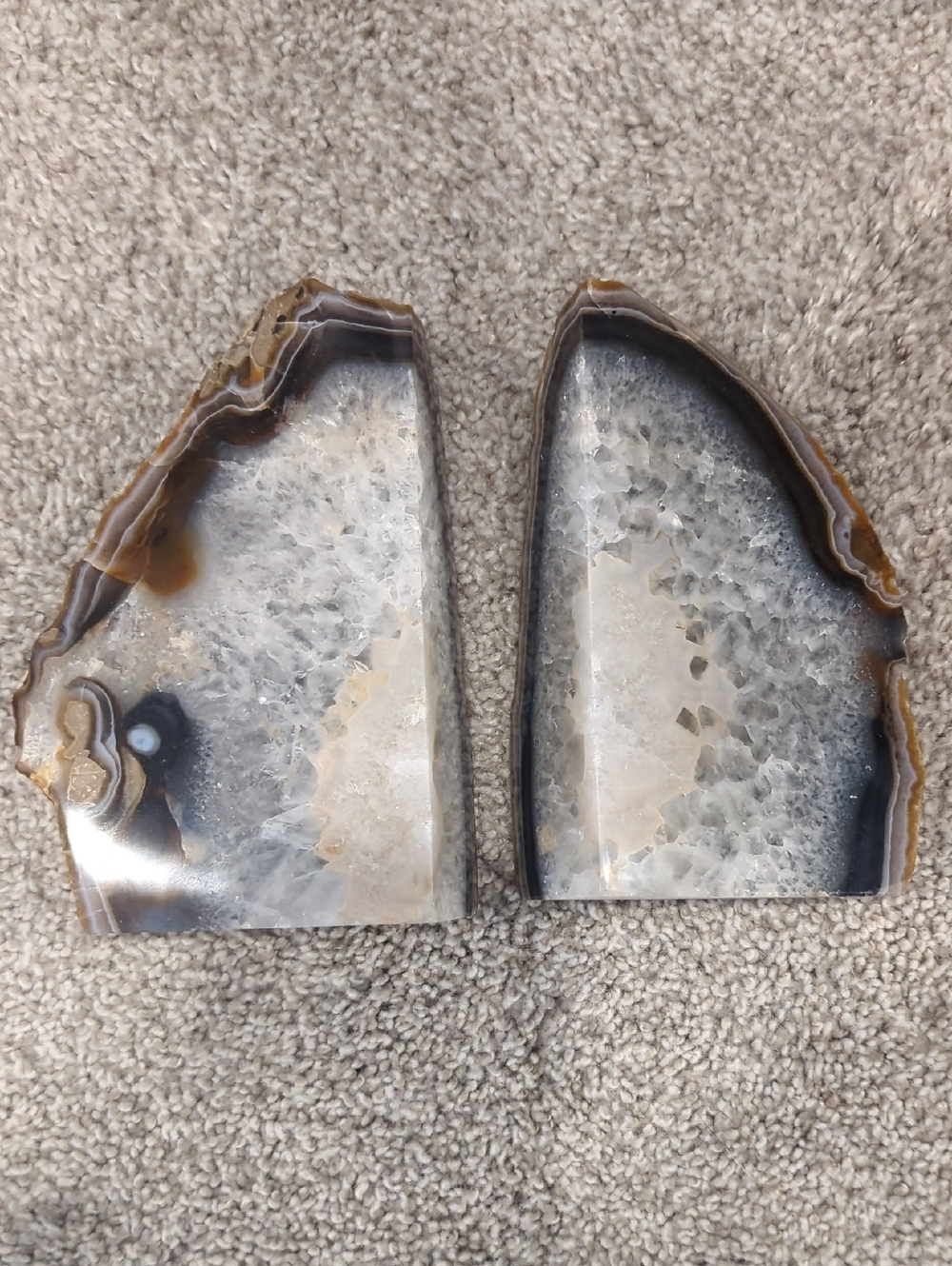 Natural Geode Book Ends